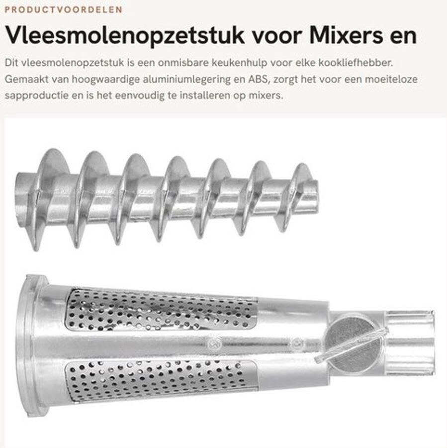 Vleesmolenopzetstuk Aluminiumlegering Tomatenmolen Blenderaccessoires Sapcentrifuge Keukenhulp Eenvoudige installatie