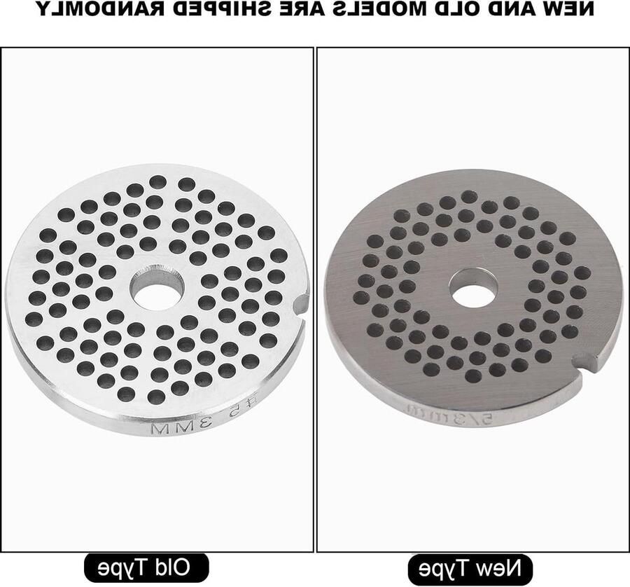 Vleesmolenplaat Roestvrij Staal Vleesmolen Schijf Vlees Groenten Malen 3mm Kleine Ronde Gaten 5cm Diameter Zilver