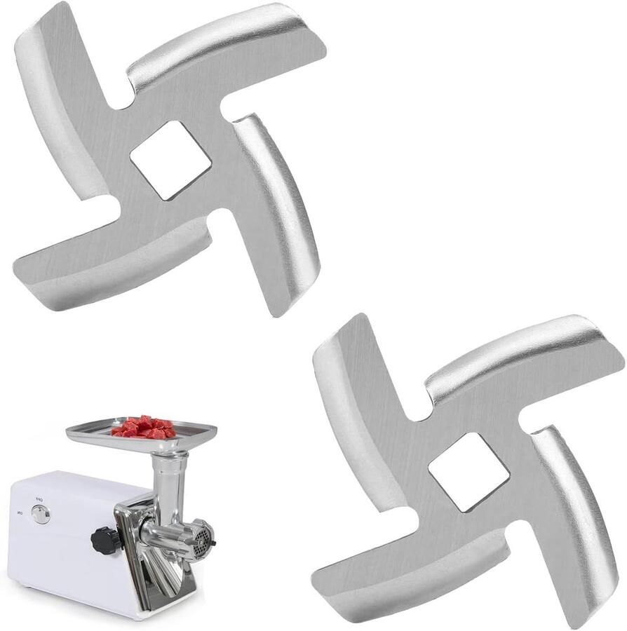 Vleesmolenschijfjes 2 Stuks Vleesmolenschneider RVS Vleesverwerkingsaccessoires voor Mixer en Hakmachine 5# en Snijgereedschap