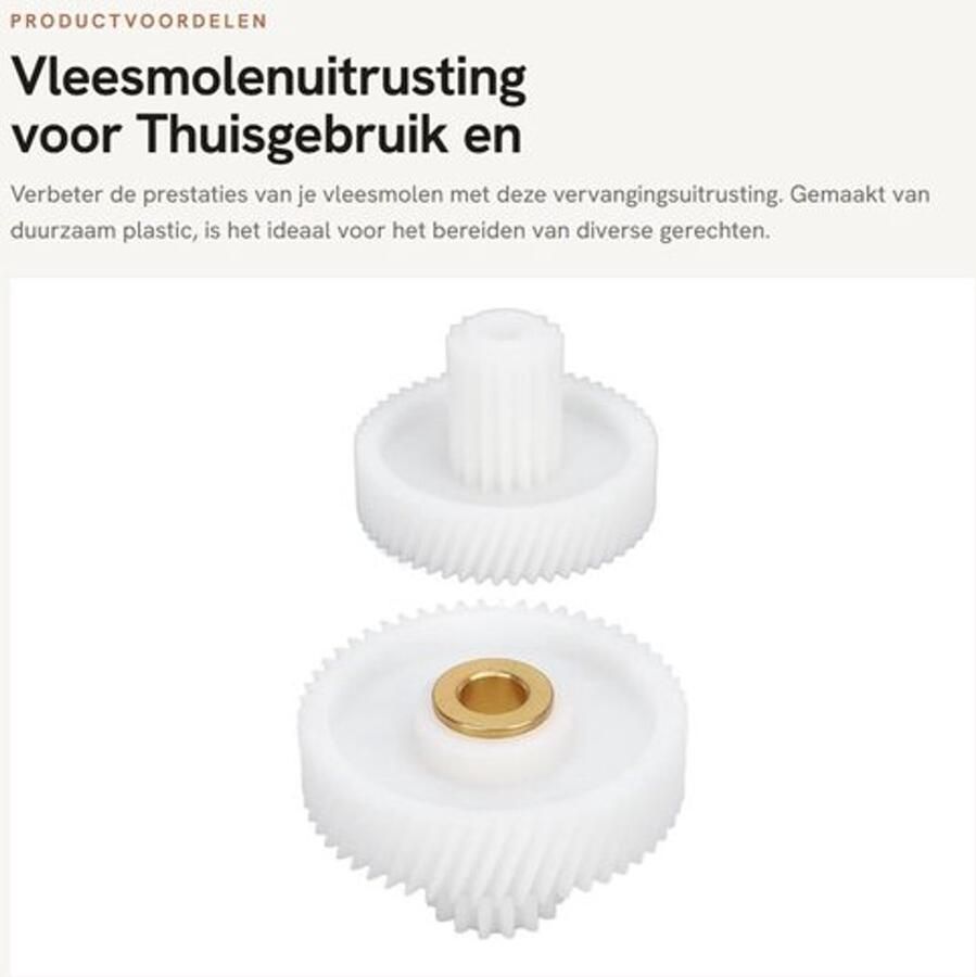 Vleesmolenuitrusting Duurzaam Plastic Vervanging voor Worstmachine Efficiënte Prestaties Betrouwbaar Voor Thuisgebruik Voor Chili Koken Vleesmolen