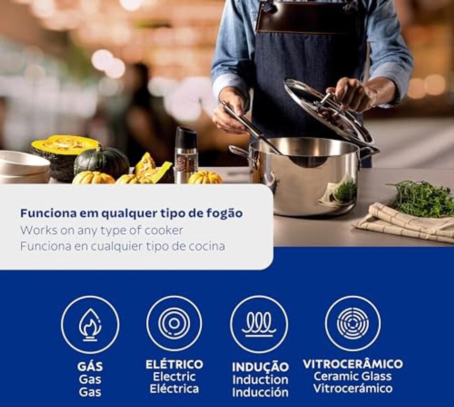 Vleespan 24 cm roestvrij staal inductie ovenvast – optimaal koken met gelijkmatige warmteverdeling - Foto 2