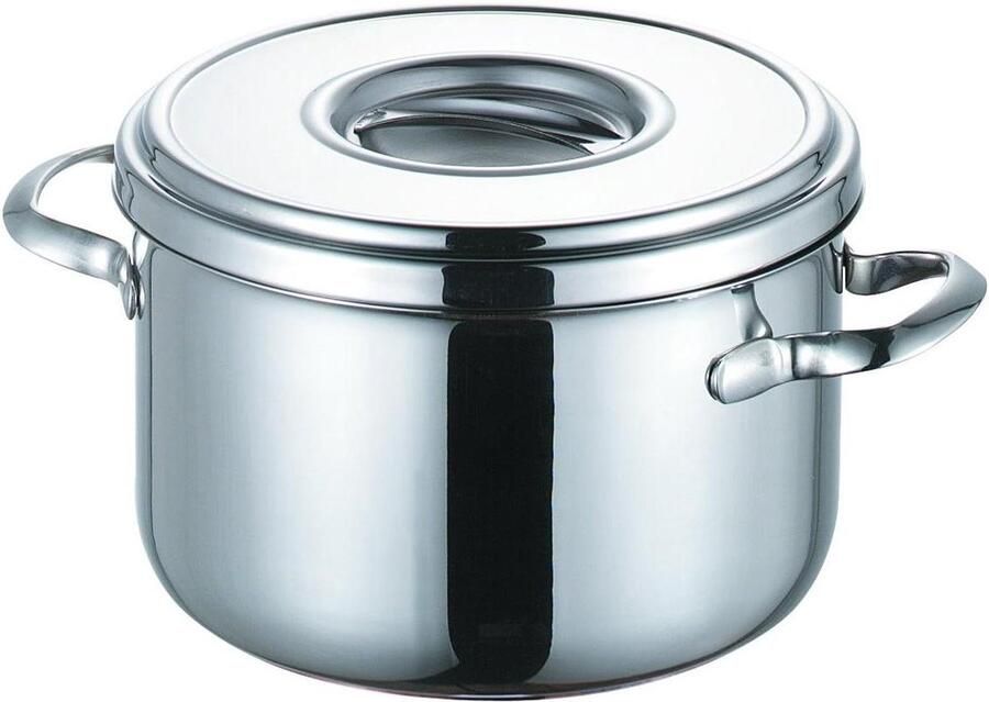 Vleespan Braadpan Langzaam Garen Energiebesparende koperen bodem 24 cm 5.5 Liter Zilver