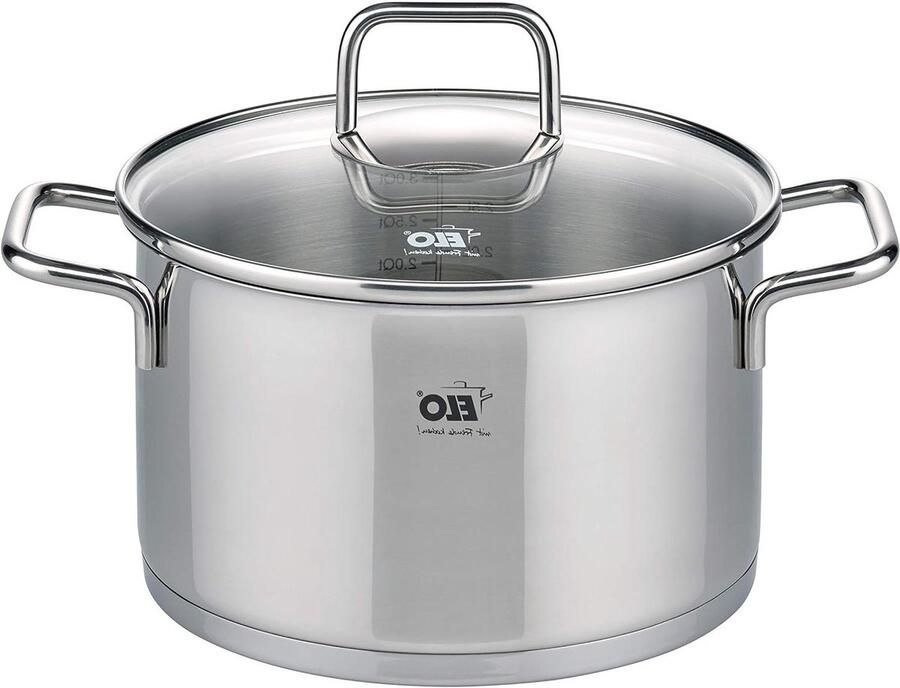 Vleespan Roestvrij Staal Braadpan Kookpan Koken en Braden Met Liter Schaal 20 cm Edelstaal