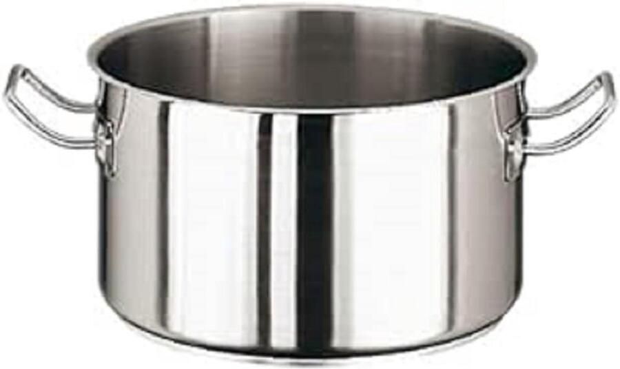 Vleespan Soeppan Ketel Koken en Braden Hoogwaardige Sandwichbodem 65 Liter 24 cm Roestvrij Staal