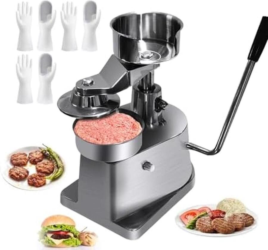 Vleespasteitjesmaker Hamburgerpers Zelf Pasteitjes Maken Hoge Snelheid ie 3 Maten Zilver