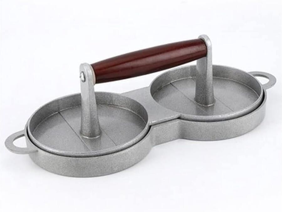 Vleespers Burger Patty Maker Burgers Maken Antiaanbaklaag 11.7x9cm Zilver