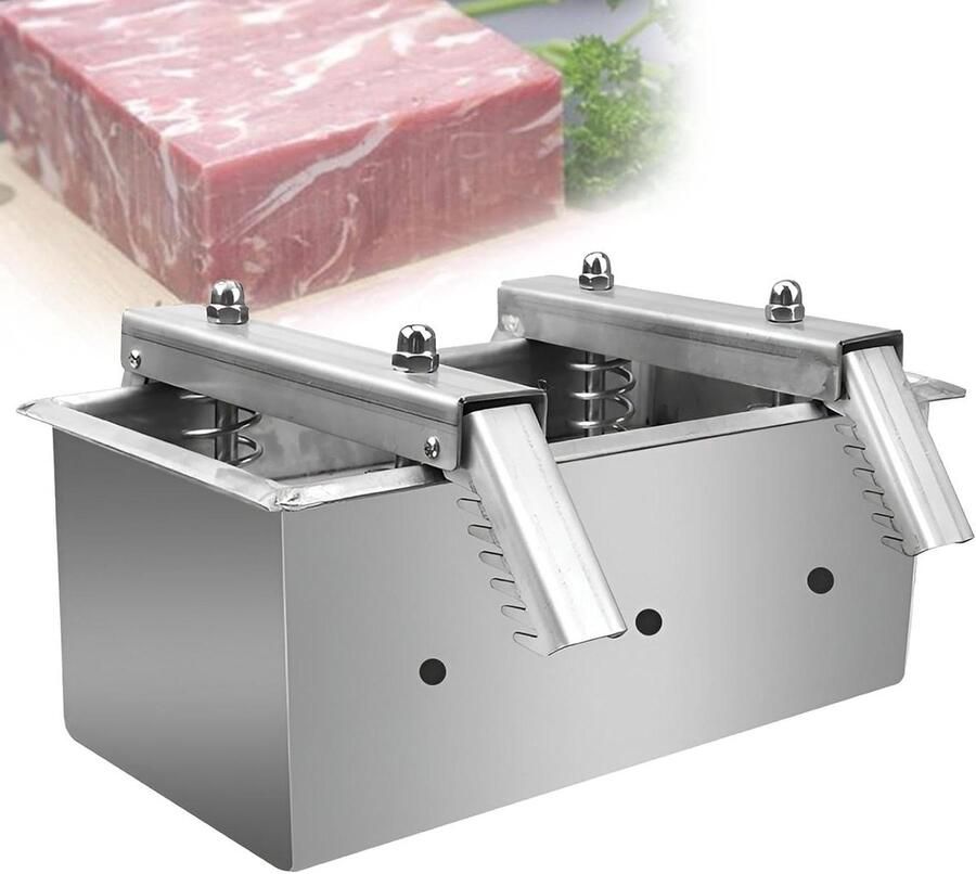 Vleespers Gereedschap Vleesvorm Hamburger Perfecte Burgers Maken Roestvrij Staal Capaciteit 4kg Zilver