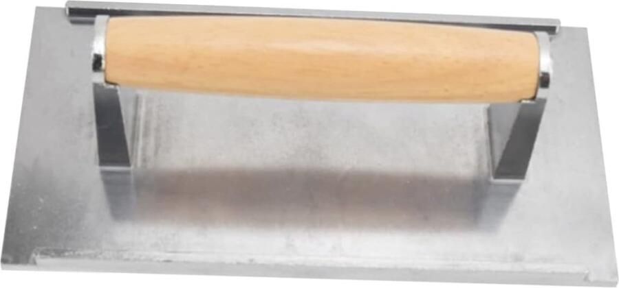 Vleespers Grill Burger Drukker Burgers Maken Aluminium Hout 21 x 11 cm Grijs