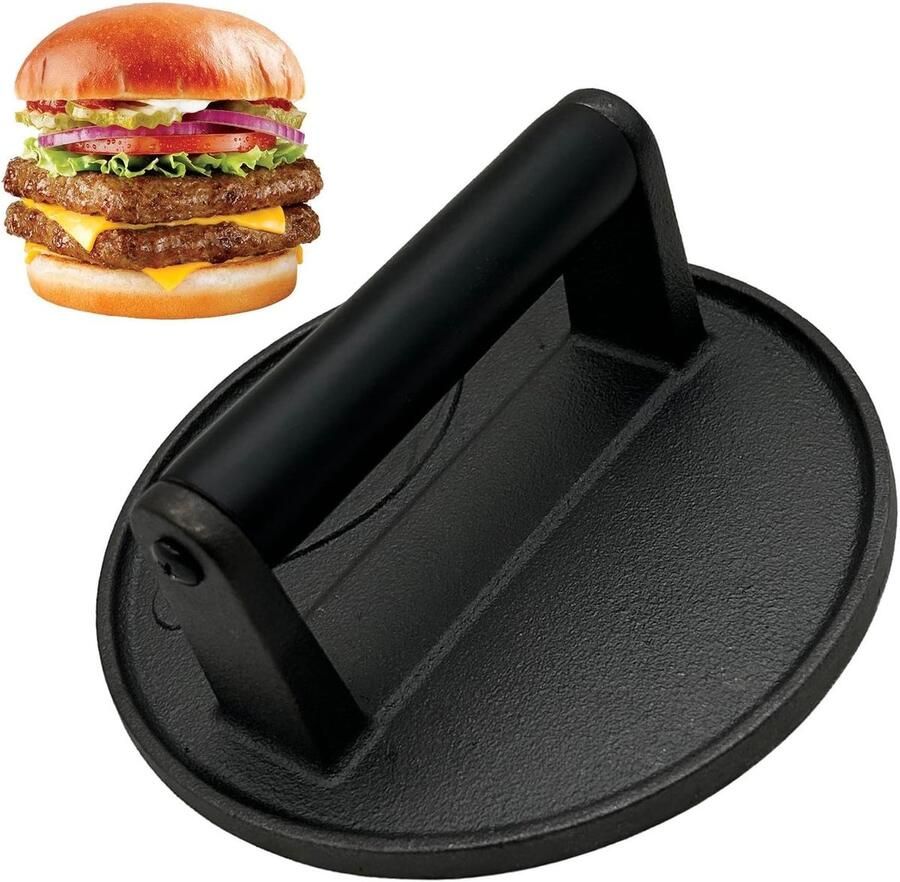 Vleespers Grill Pers Hamburgers Drukken Hittebestendig Handvat 18.5cm Diameter