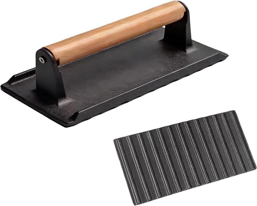 Vleespers Grillpers Keukengerei BBQ Buiten Koken Vet Afvoerend Design 16x8x8 cm