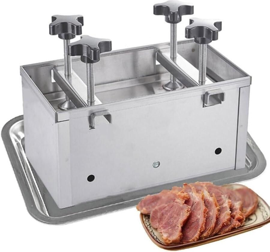 Vleespers Hamburger Maker Perfecte Burgers Maken Dubbel Schroefsysteem 3 kg Capaciteit Zilver