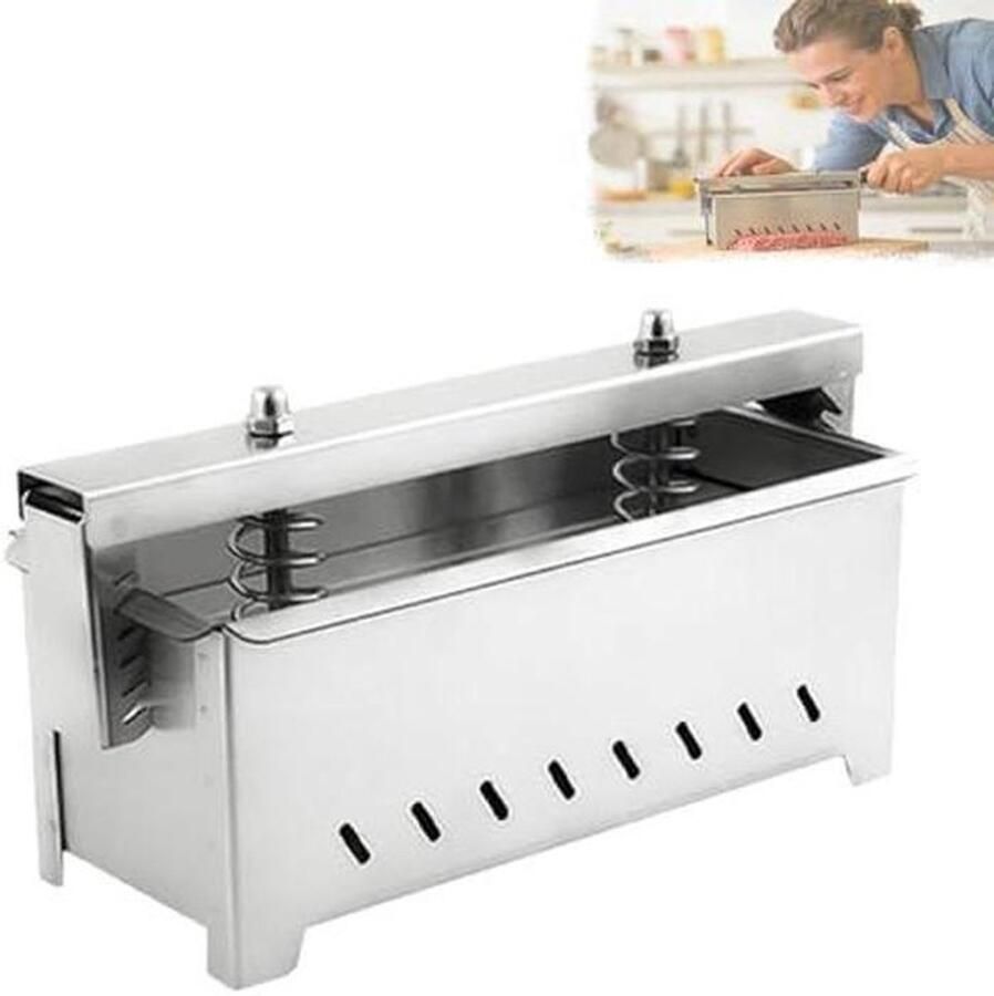 Vleespers Hamburger Maker Vlees Vormen Dubbele Schroefpers 2kg Model Zilver