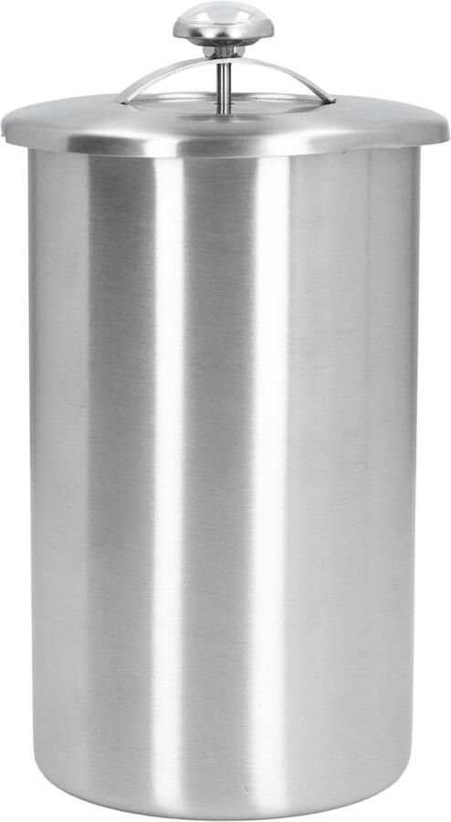 Vleespers Koker Ham Maker Zelf Delicatessen Maken Inclusief Thermometer 10x18x115cm Zilverkleurig