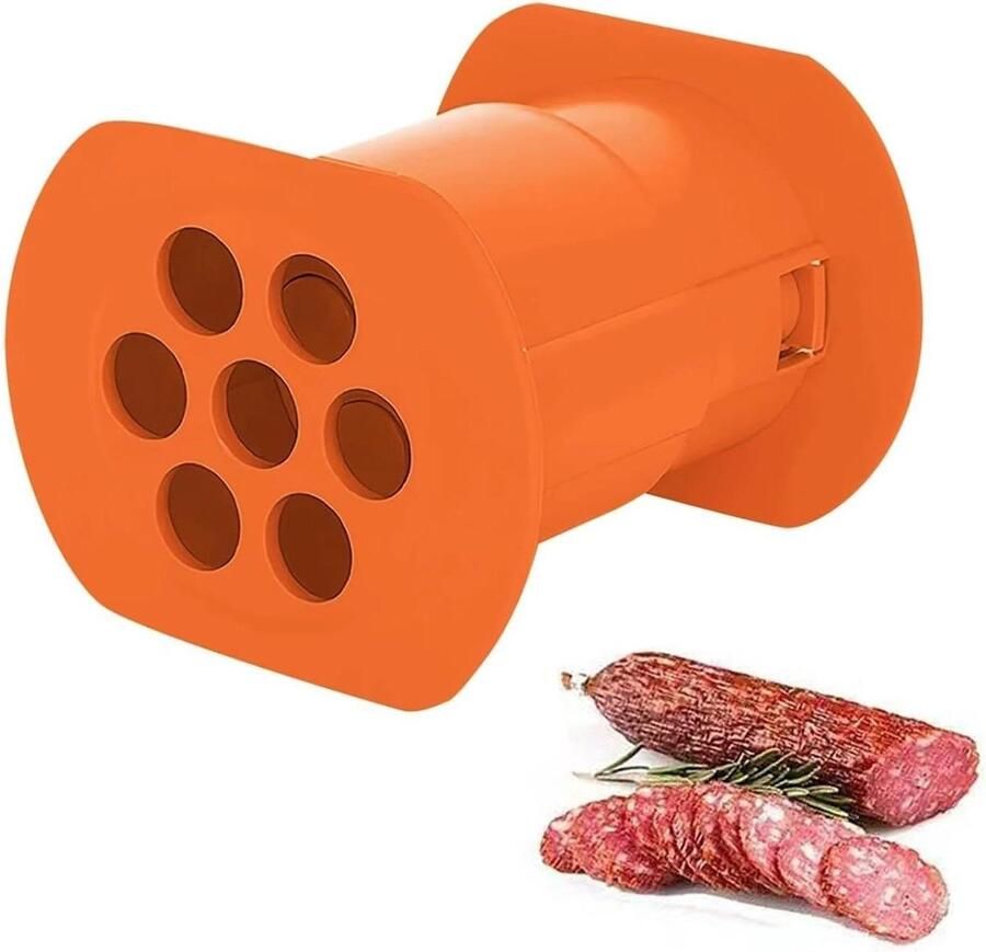 Vleespers Maker Worst Vulmachine Zelf Worsten Maken Maakt 7 Stuks Tegelijk 12x92x8 cm Oranje