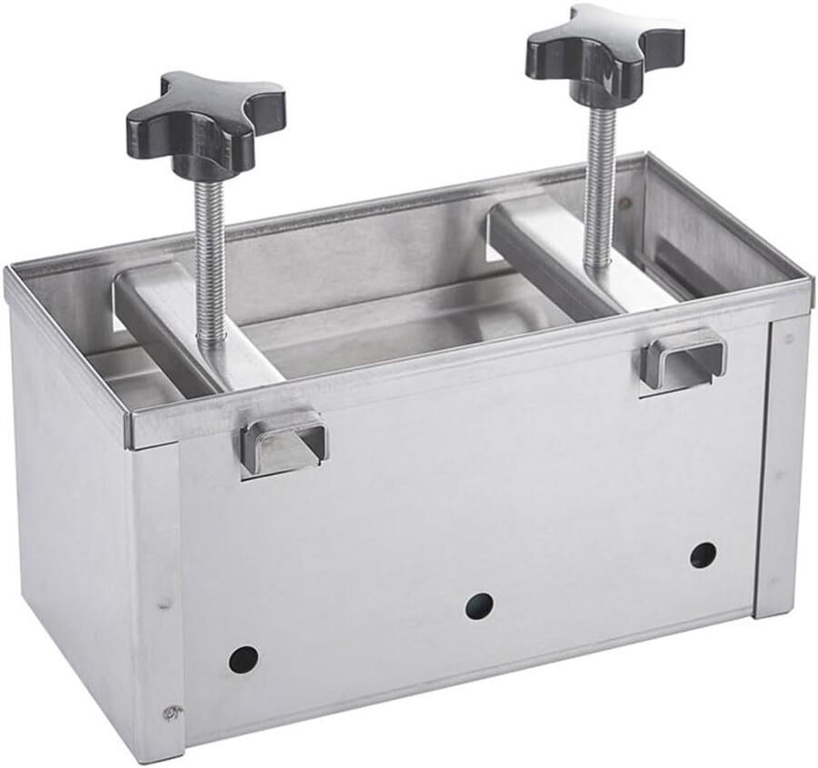 Vleespers Mal Vleesblok Maker Vlees Vormgeven Dubbel Schroef Systeem 2KG Zilver