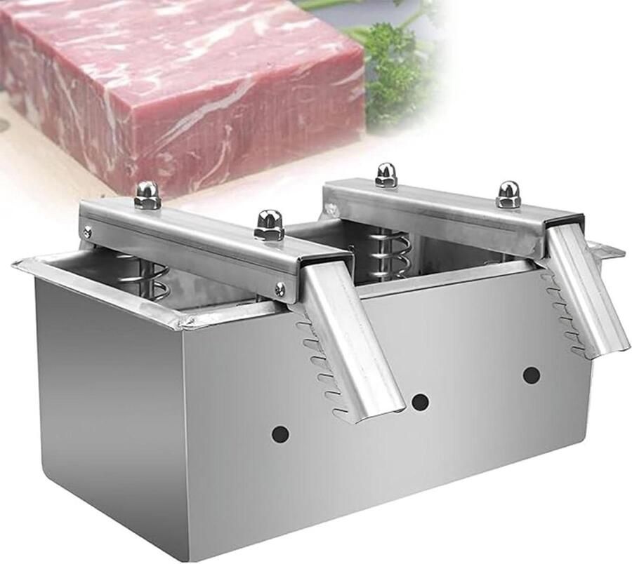 Vleespers Roestvrij Staal Burgerpers Vorm Gelijkmatige Burgers Maken Veermechanisme Druk Groottes Zilver