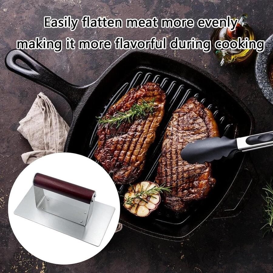 Vleespers Tool Burger Vorm Burgers Maken Gelijkmatige Patties 20.5 cm Metaal