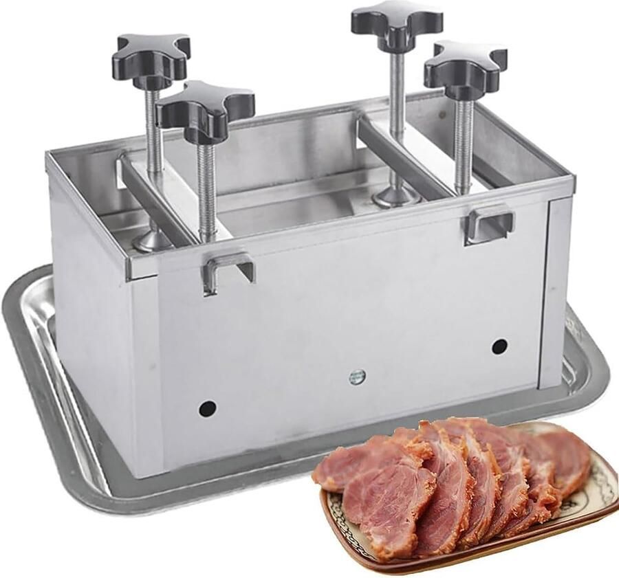 Vleespers Vorm Burger Maker Burgers Maken Dubbele Schroef Druk 2 kg Zilver