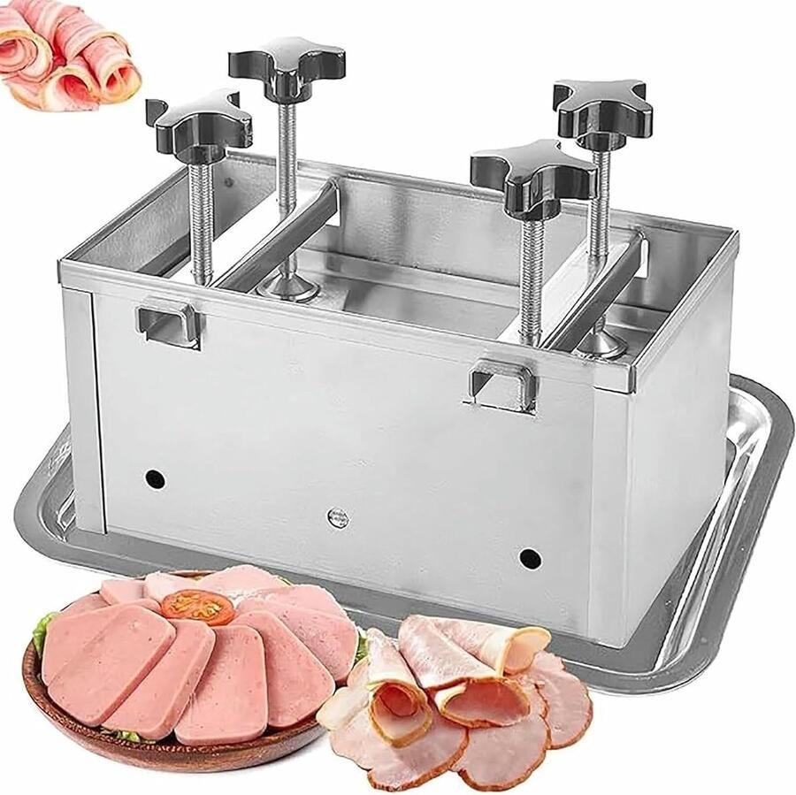 Vleespers Vorm Gehaktmaker Hamburgers Maken Dubbele Schroefpersing 3KG Zilver