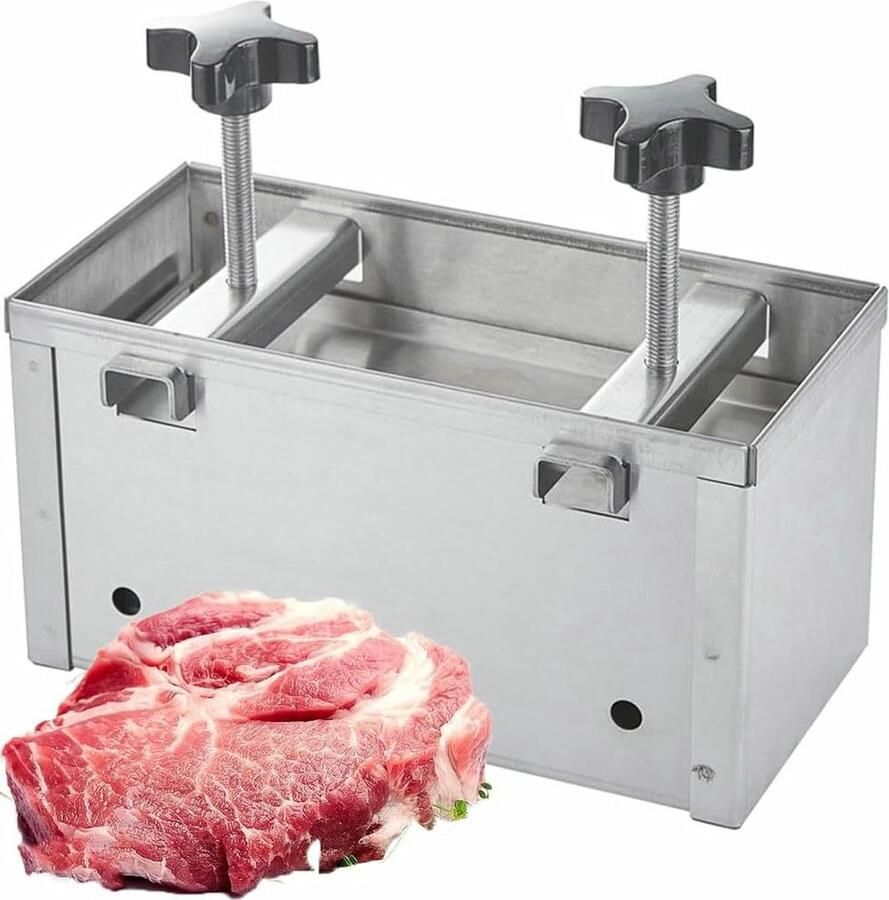 Vleespersvorm Hamburger maker Gevulde hamburgers Dubbelschroefs drukapparaat 1KG Zilver