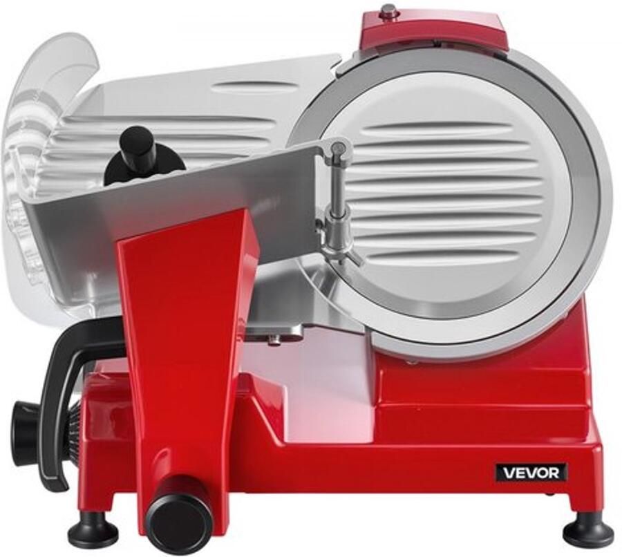 Vleessnijmachine 25 cm Mes 340 W Motor 0-12 mm Instelbare Snijdikte Aluminiumlegering Koolstofstaal Lemmet Voor Vlees En Ham