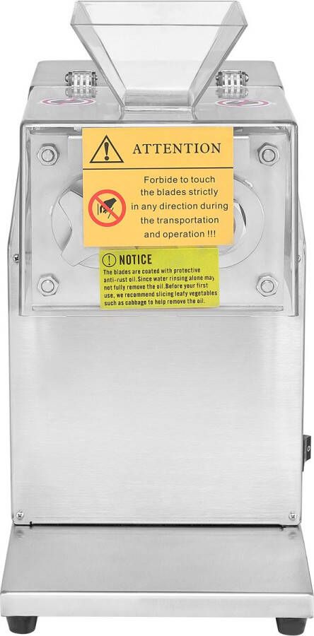 Vleessnijmachine 850 W 250 kg h commerciële vleessnijmachine roestvrij staal 5 mm dikte verwijderbare messen elektrische all-purpose snijmachine voor de keuken thuis restaurants supermarkten