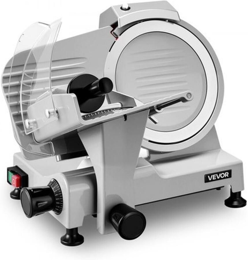 Vleessnijmachine Elektrisch 300 W Vermogen 0-12 mm Snijdikte 220 mm Bladdiameter Roestvrijstaal Voor Restaurant En Keuken