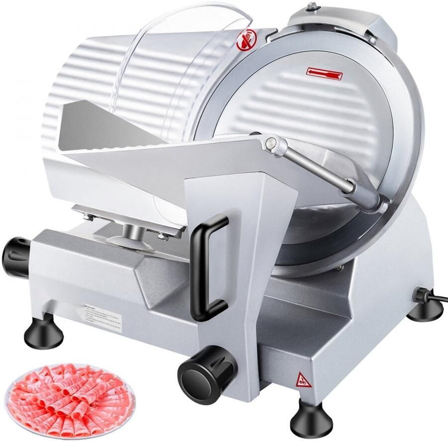 Vleessnijmachine Elektrische Snijmachine Commercieel 240 W Motor 25 4 cm Koolstofstalen Mes 0–12 mm Instelbare Dikte Voor Vlees Kaas Groenten