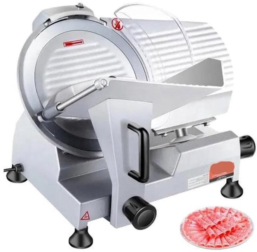 Vleessnijmachine Snijmachine Elektrische 240W Commerciële met 10 Stalen Mes en 350-400 RPM Snelheid