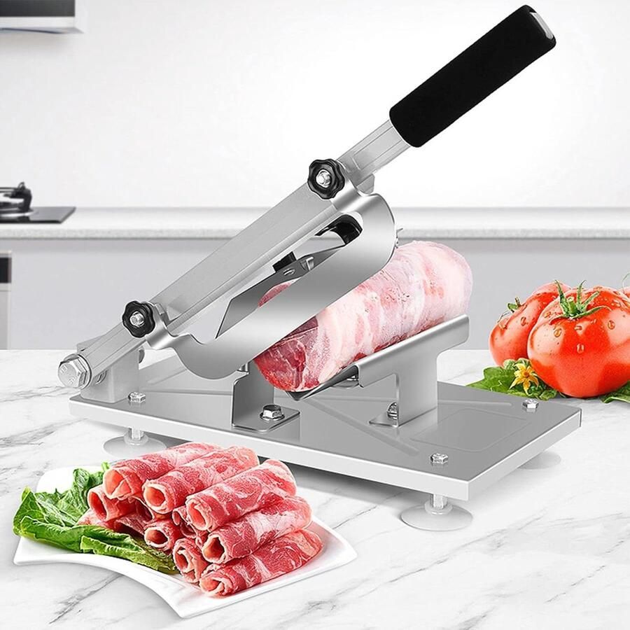 Vleessnijmachine Snijmachine vlees Thuisgebruik keuken Verstelbare dikte Niet gespecificeerd Zilver