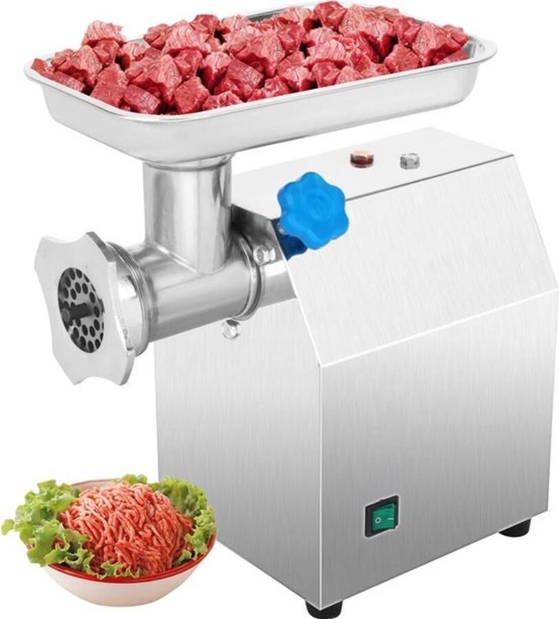 Vleesvermaler Keukenapparaat Multifunctionele keukenmachine Groentenrasp 850W 60Hz 122 Kg H 190RPM Keukenmachine met foodprocessorfunctie Molen voor gehakt Zilverkleurig