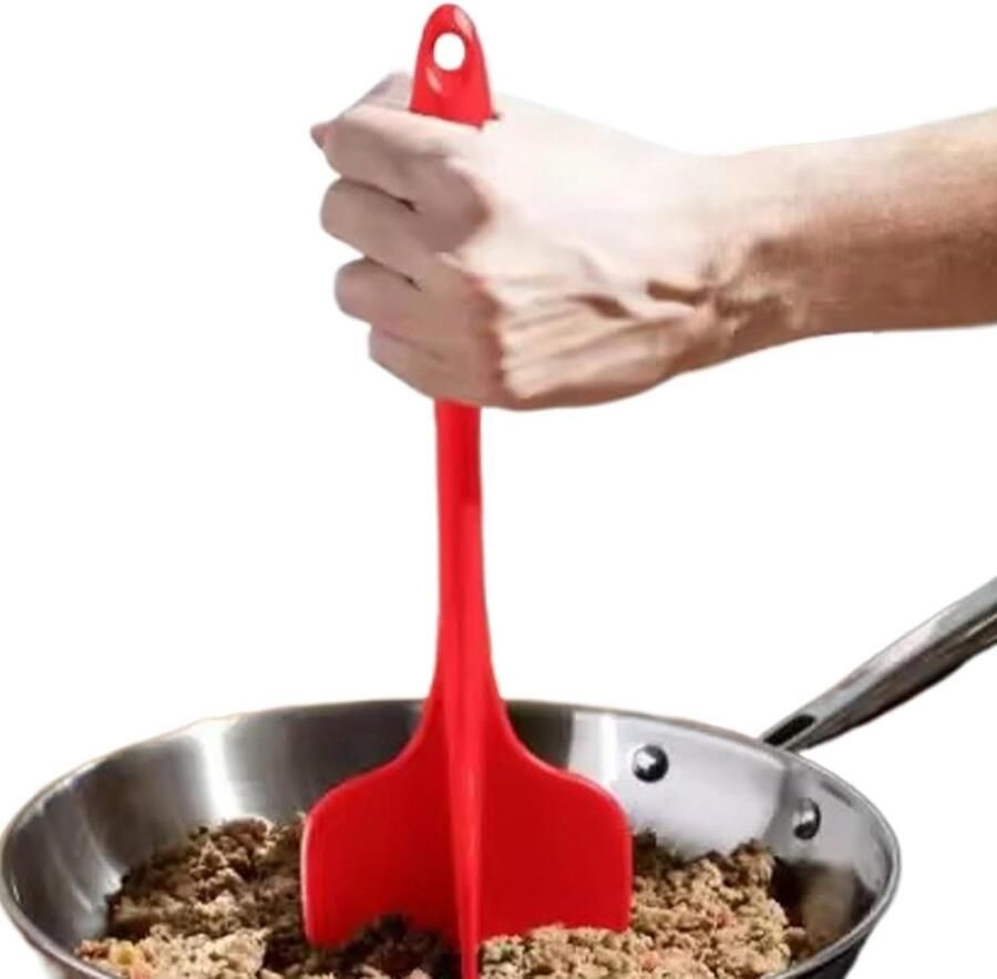 Vleesvermaler Keukengadget Vleesvermaler Mengtool Voedselbereiding Maken Antiaanbakpan Veilig 28 cm Lengte Rood