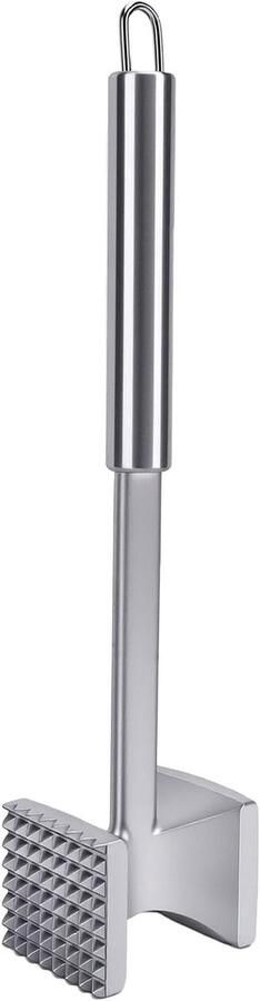 Vleesvermalser Aluminium Vleeshamer Tenderizer Vlees Bereiden Dubbelzijdig Ontwerp 275 cm Zilver