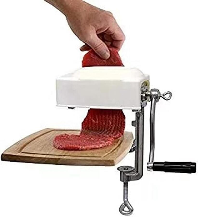 Vleesvermalser Cuber Steak Flatten Tool Vlees Mals Maken Robuust Gietijzer 25x21x10 cm Zilver