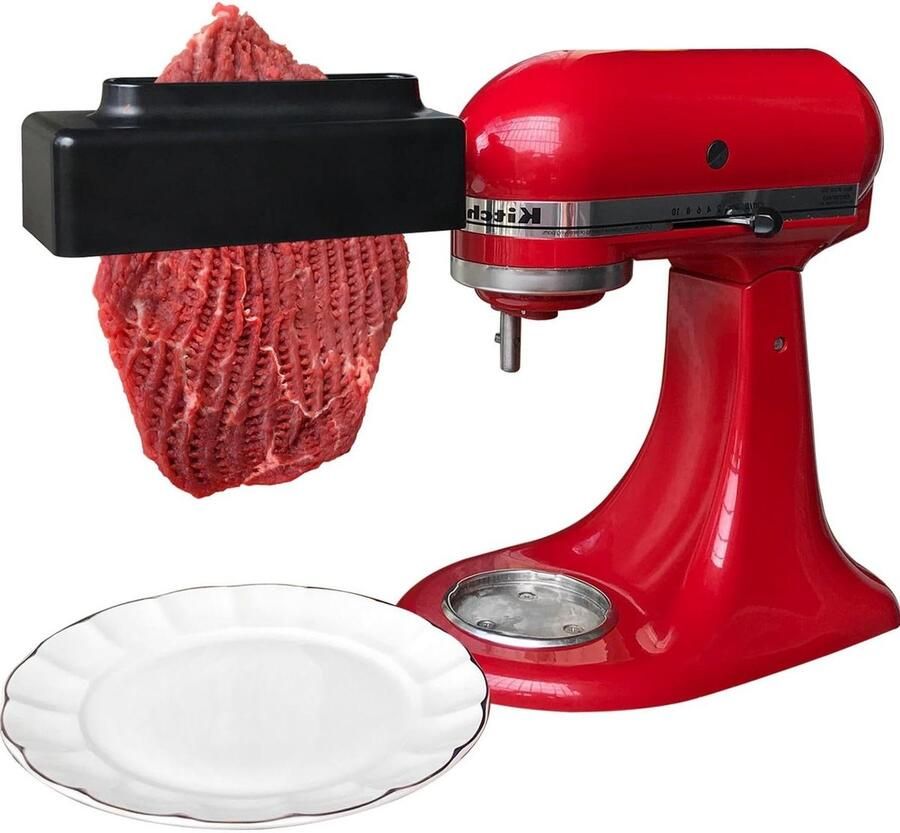 Vleesvermalser Keukenmachine Vleesklopker Vlees Malser Maken Metalen Tandwielen 2 cm Dikte Zwart