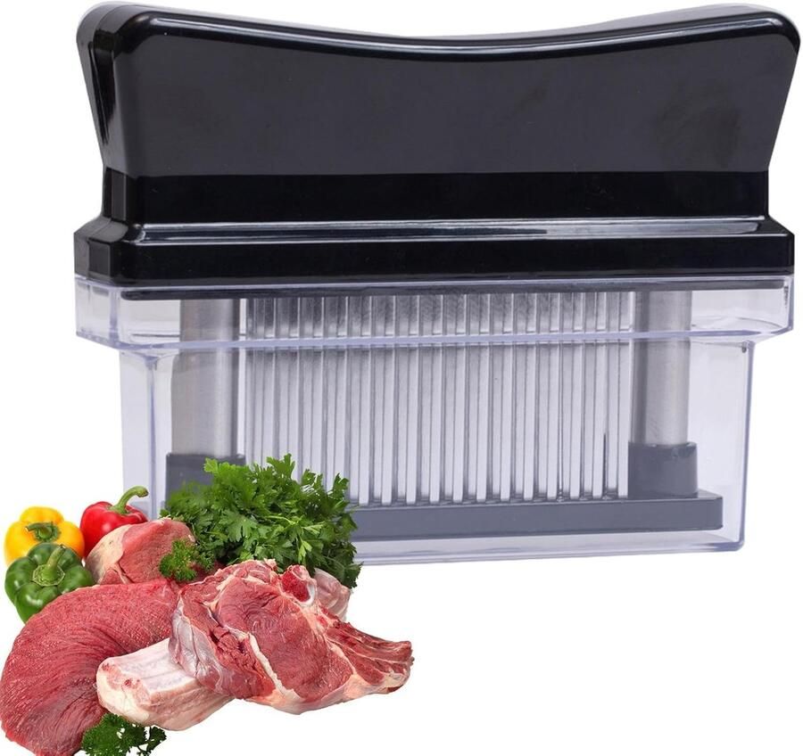 Vleesvermalser Naald Keuken Tool Vlees Bereiden Roestvrij Staal 15.8 x 12 x 4.1 cm Zwart