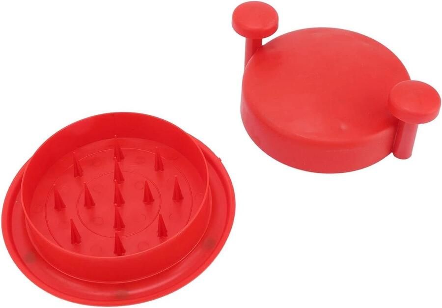 Vleesversnipperaar Tool Kip Shredder Vlees Hakken Antislip Basis 18.5 cm Diameter Rood