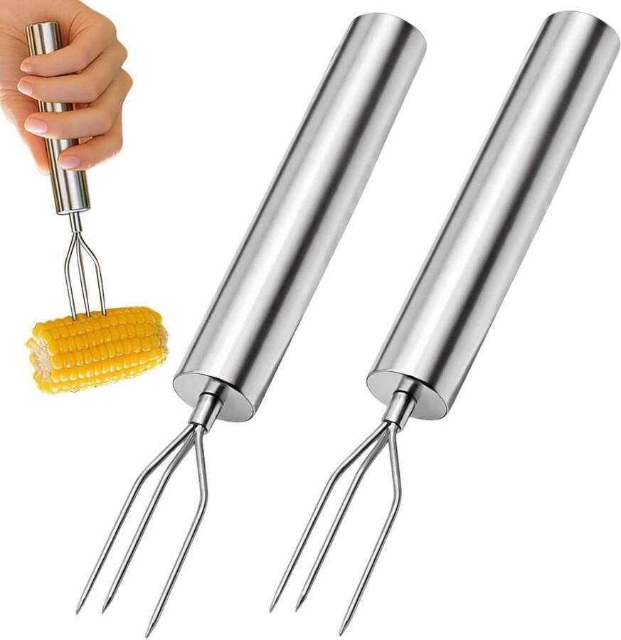 Vleesvork 2 stuks Rvs Keukengerei Fruitvork Geschikt voor gebruik in thuisgebruik appartementen restaurants buffetten campings picknicks grillfeesten grillen