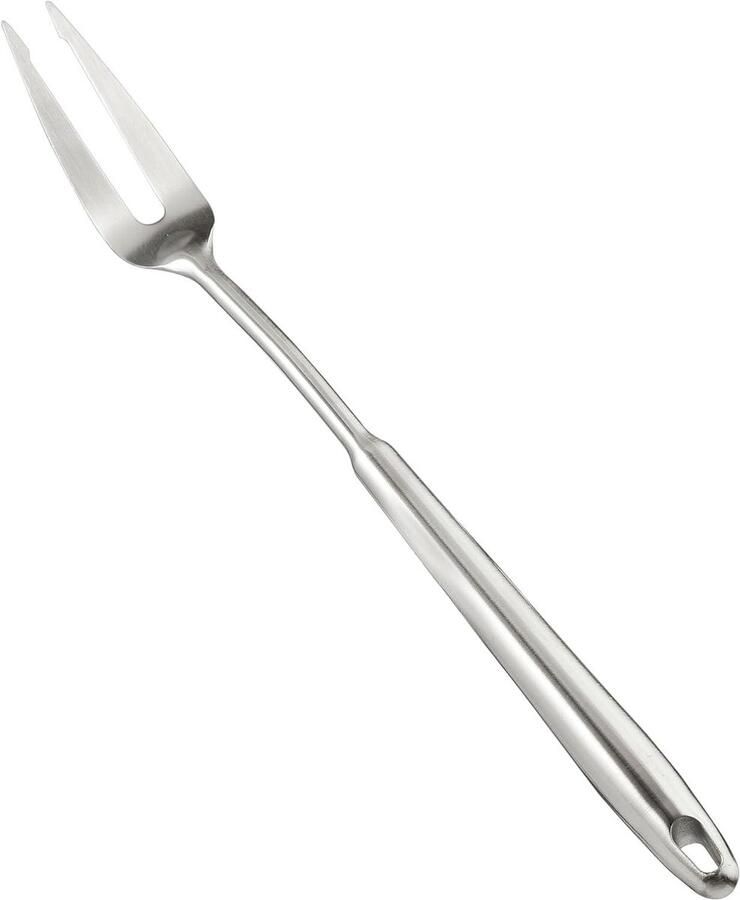 Vleesvork Keukengerei Grillen en serveren Ergonomisch handvat 35 cm lang Zilverkleurig