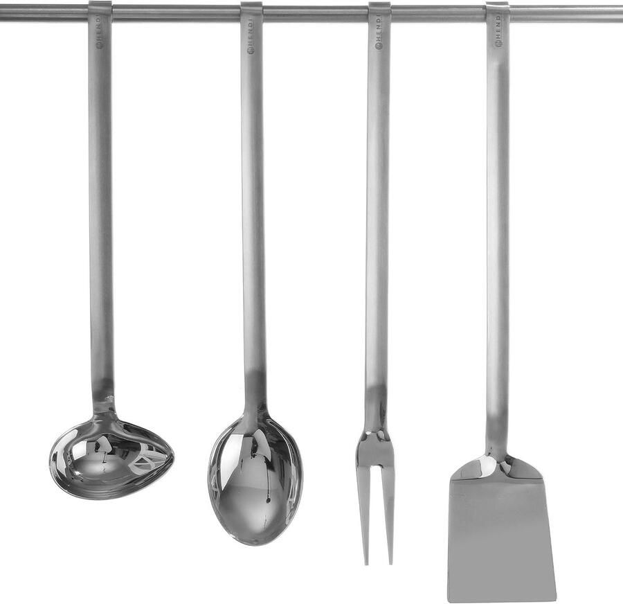 Vleesvork met extra stevige tanden met lange handgreep HACCP gebogen uiteinde voor opdienen van vlees serveervork trancheervork grillvork (L)350mm extra zwaar roestvast staal