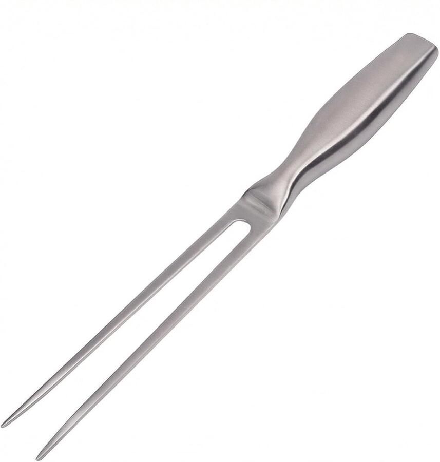 Vleesvork van roestvrij staal 27 cm grillvork met handvat lengtelengte snijvork recht onbuigzaam roestvrije vleesvork voor barbecue keuken kalkoen braden diner