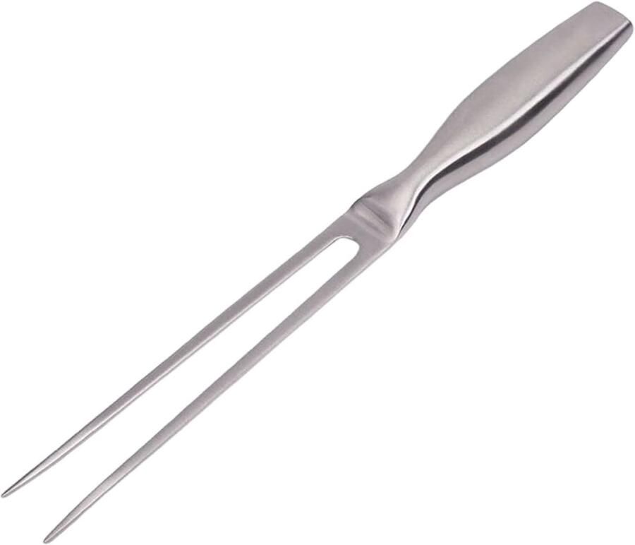 Vleesvork van roestvrij staal snijvork met handvat koksvorken voor varkensvlees kip rundvlees barbecue steak 27 cm