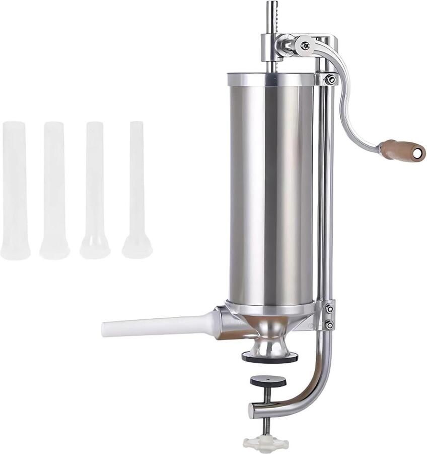 Vleesvuller RVS Worstmaker Worststopper Zelf Worst Maken Verticale Stand 1.36 kg Zilverkleurig