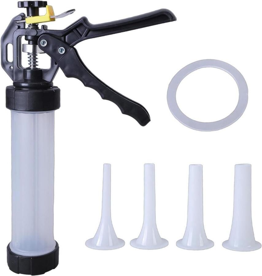 Vleesvulmachine Worstmaker Keuken Zelf Worst Maken Vier Trechtermaten 335 cm Lengte Wit