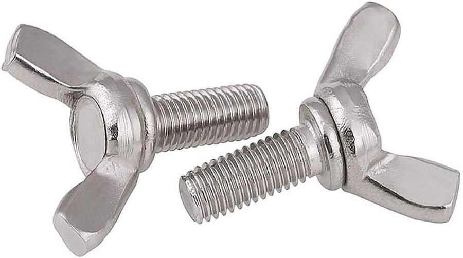 Vleugelbout 304 Roestvrij Stalen Vleugel Schroeven Vleugelschroef M3×6mm 5 pcs