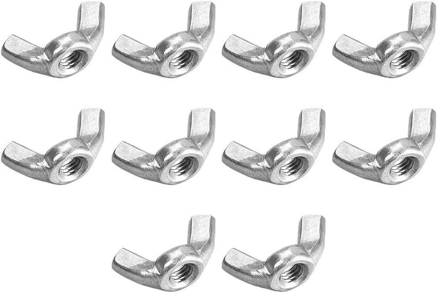 Vleugelmoeren M3 304 roestvrij staal handgedraaide vlinder oormoer M4 (10 Pcs)