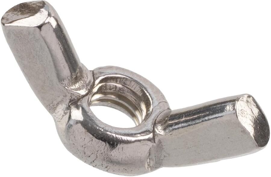 Vleugelmoeren M4x0.7 mm voor snel montage zonder gereedschap op draadstangen mechanische assemblages en doe het zelf van staal in zilverkleur
