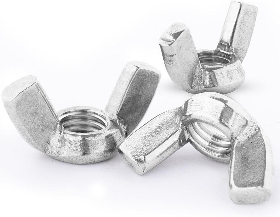 Vleugelmoeren M3 25 stuks vlindermoeren roestvrij staal A2 V2A metrische roestvrije hoogwaardige vleugelmoer Wing Nut (25 M3)