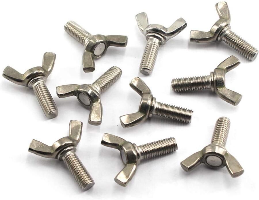 Vleugelschroef 304 roestvrij staal vlinderschroef bouten (Pack van 30)