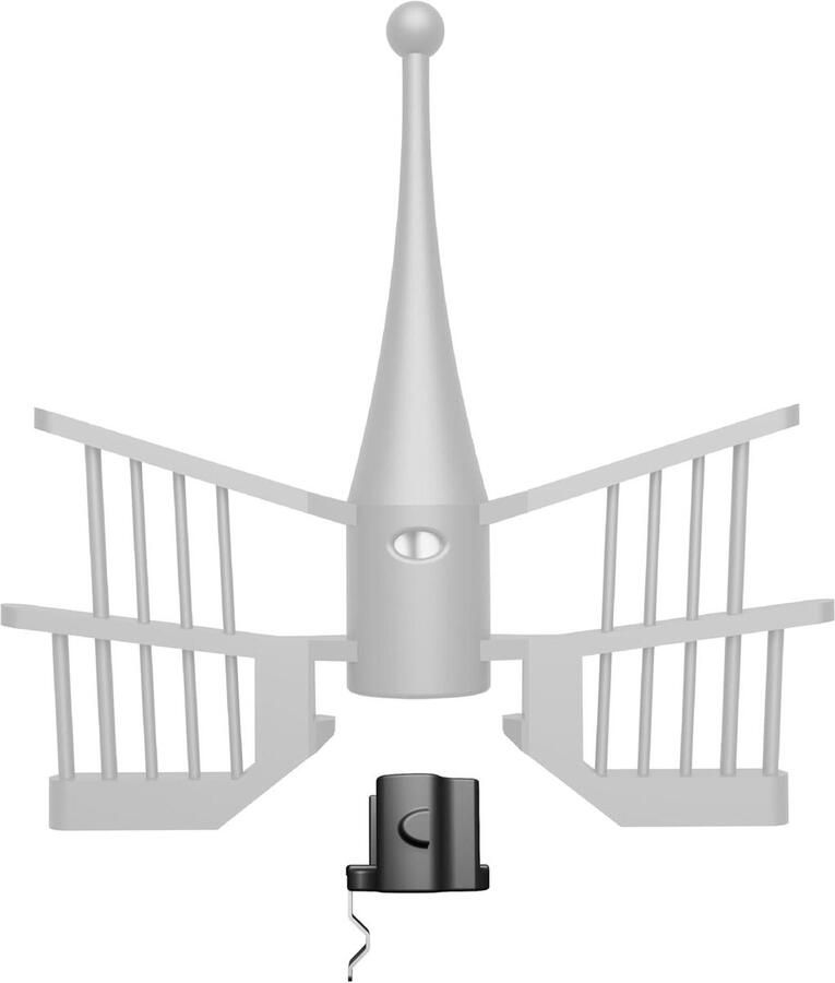 Vlinderclip Keukenmachine Roeropzetstuk Houder Veilige Bereidingen Precisie Pasvorm TM6 TM5 TM31 Grijs